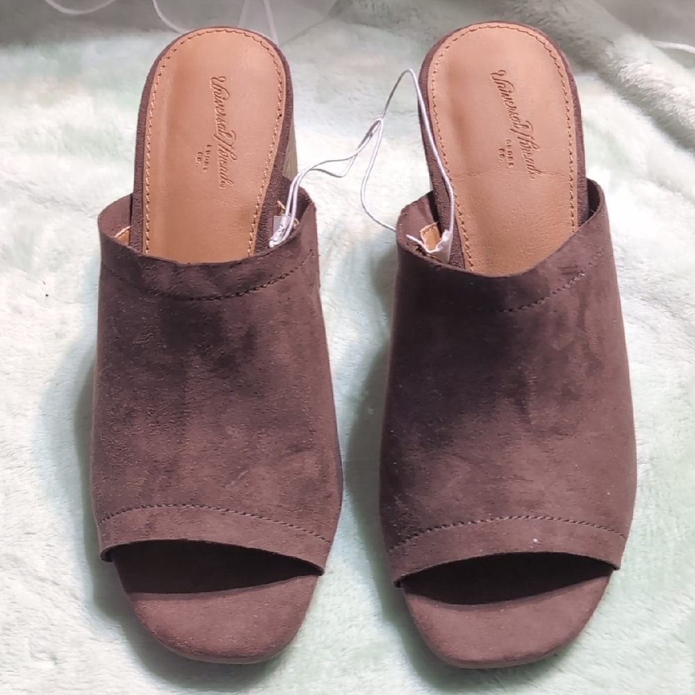 Women's Brown Suede Mules
